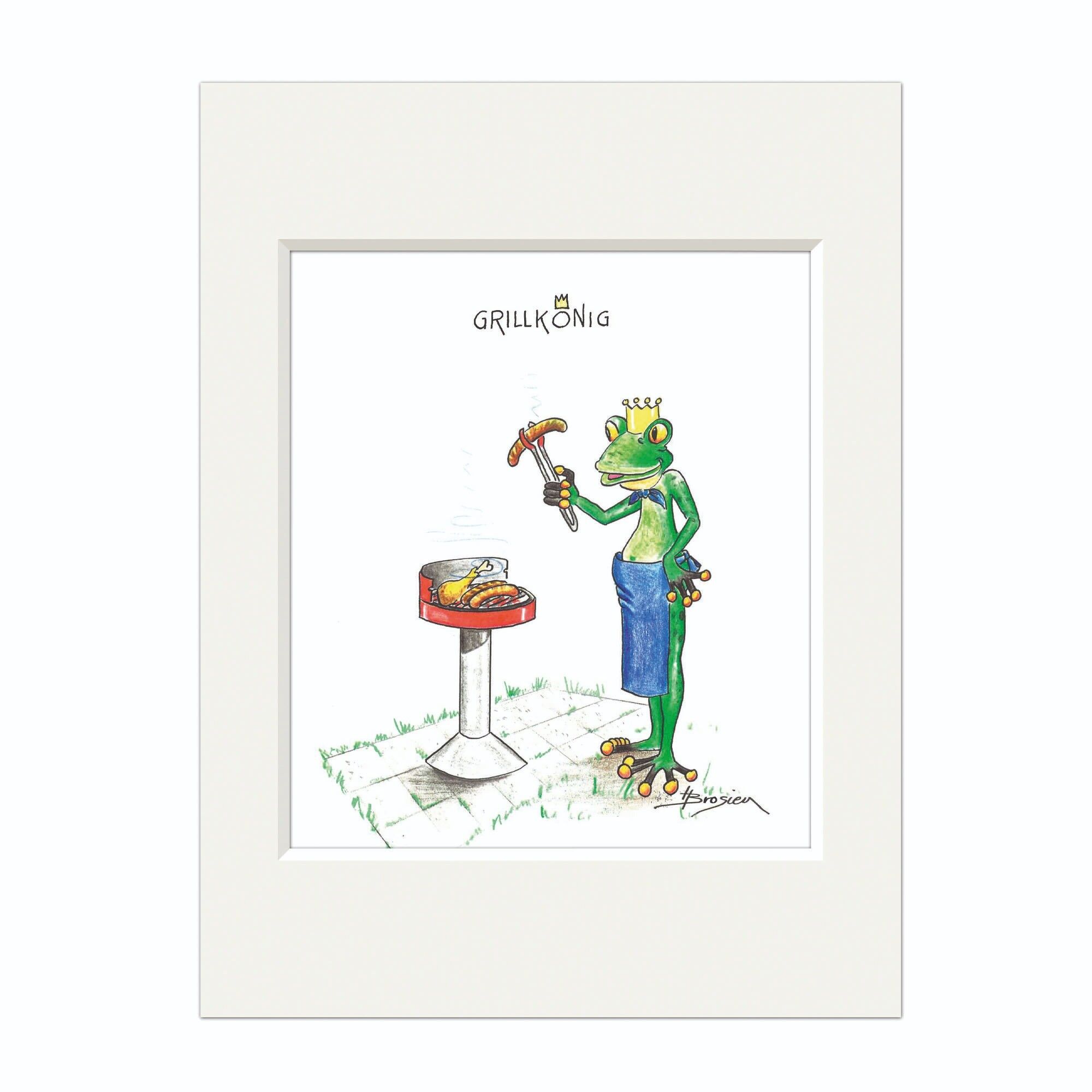 Passepartout picture - Grillkönig - Modern Frog - MF / 013-0-100167