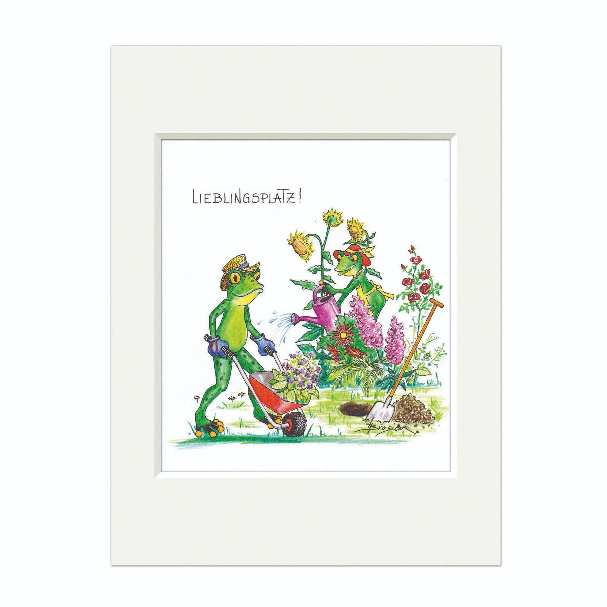 Passepartout - picture - favorite place - garden - modern frog - MF / 018-0-100886