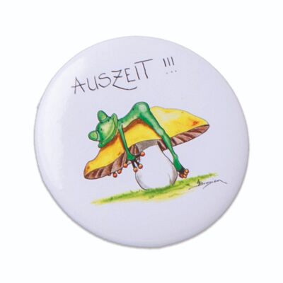 Magnet Button - Auszeit - Moderner Frosch - MF/005-0-100758