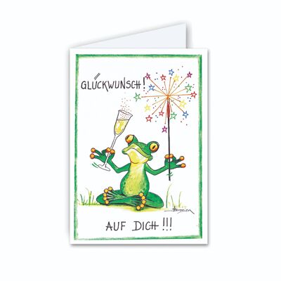 Tarjeta carta - Felicitaciones - Modern Frog - MF / 001-H-101345