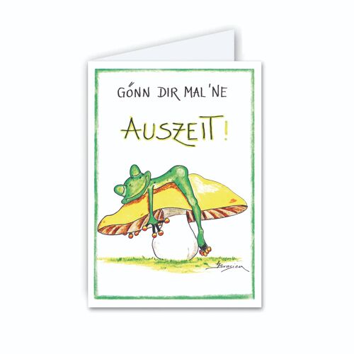 Briefkarte - Auszeit - Moderner Frosch - MF/005-H-101349