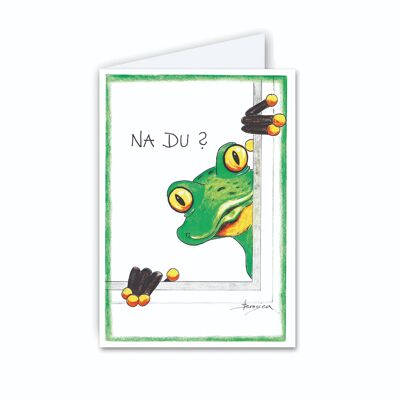 Briefkarte - Na Du - Moderner Frosch - MF/008-H-101352