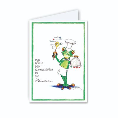 Briefkarte - Kochrezept Phantasie - Moderner Frosch - MF/009-H-101353