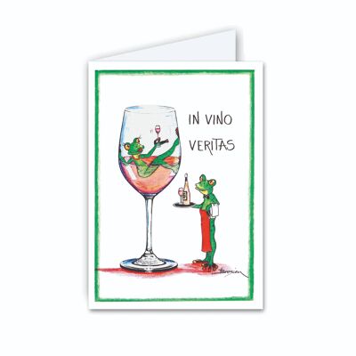 Letter card - In Vino Veritas - Modern Frog - MF / 017-H-101361