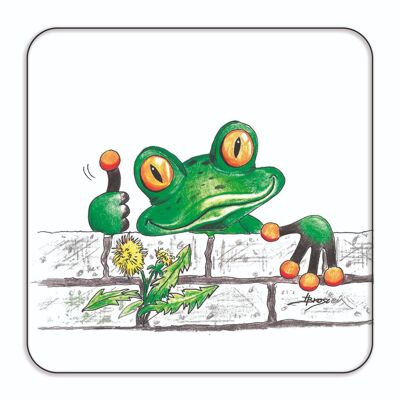 6 coasters in a box - smile - coasters frog - MF / 006-0-100449