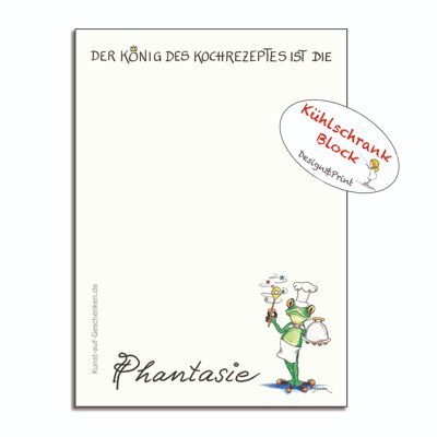 Blocco frigorifero - Ricetta di cucina fantasy - Rana moderna - MF / 009-0-101481