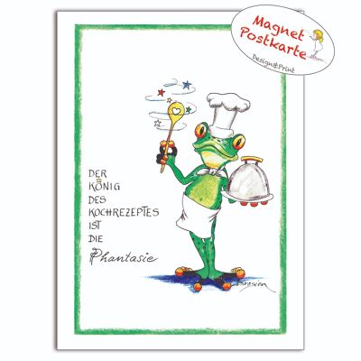 Carte magnétique - Recette d'imagination - Grenouille moderne - MF / 009-H-101466