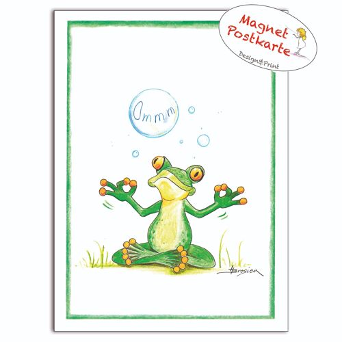 Magnetische Karte - OHMM... ohne Text - Moderner Frosch - MF/001-H-101468