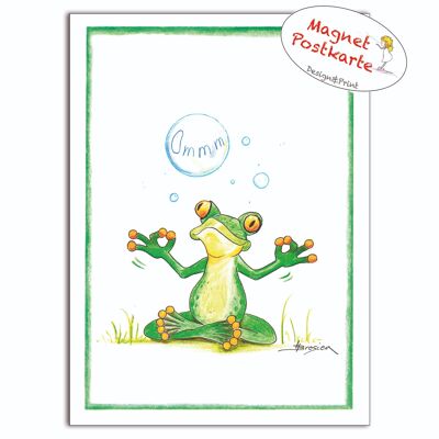 Magnetic card - OHMM ... without text - Modern frog - MF / 001-H-101468