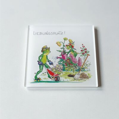 Acrylic Coaster - Favorite Place - Modern Frog - MF / 018-0-101035