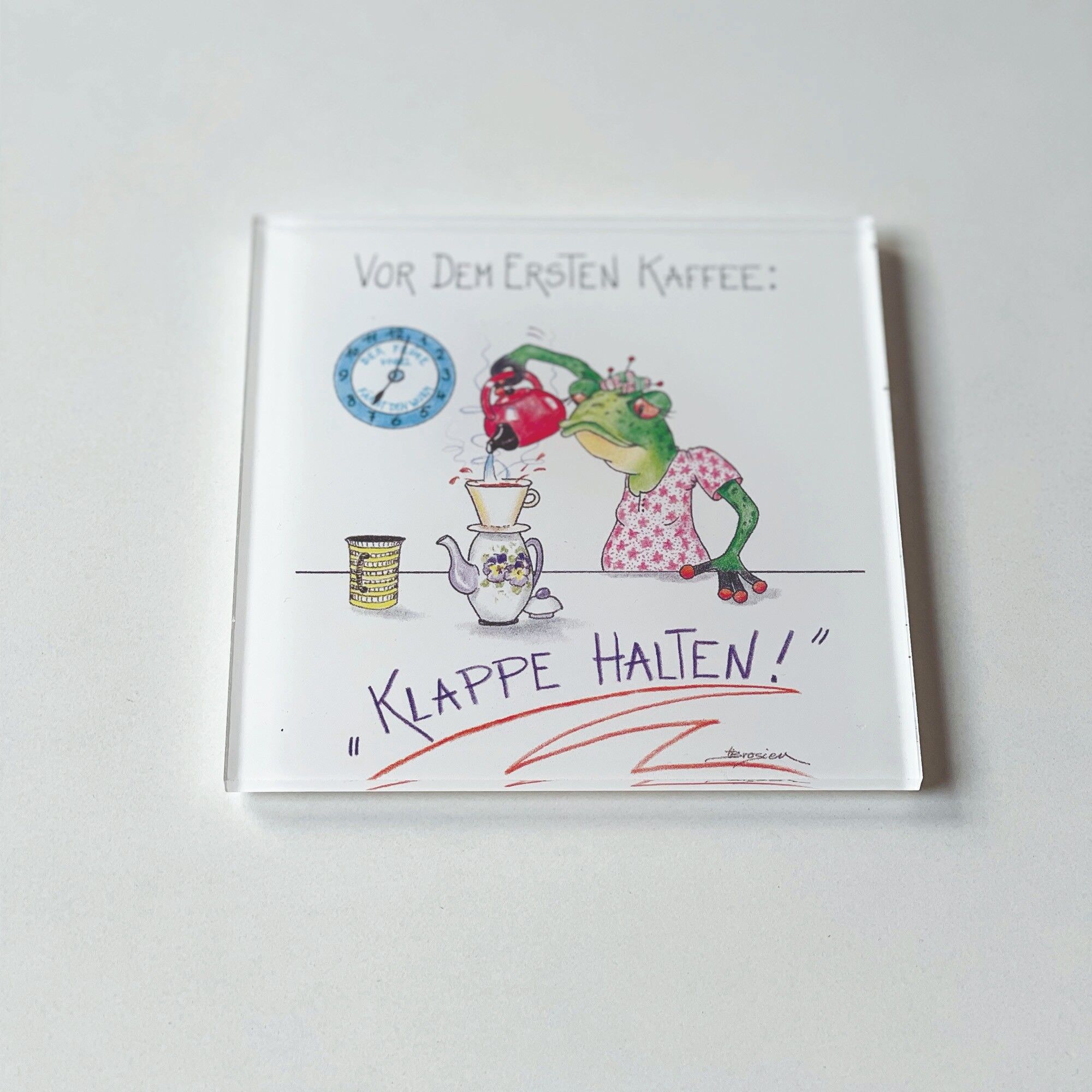 Sottobicchiere in acrilico - Frog Coffee - Modern Frog - MF / 022-0-101037