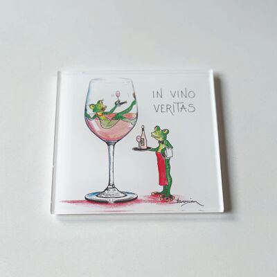 Sottobicchiere in acrilico - In Vino Veritas - Modern Frog - MF / 017-0-101040