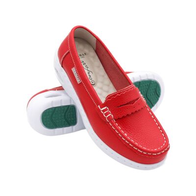 Mocasines de piel para mujer Zerimar - Zapatos de vestir cómodos