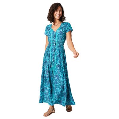 MAXIPA2010C LONG SHORT-SLEEVED SUMMER DRESS