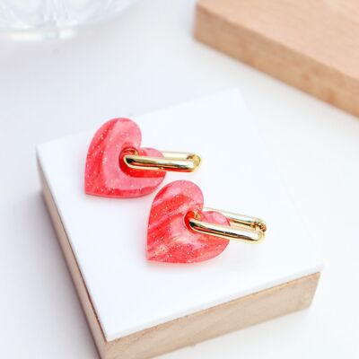 Victoire Pearly Red Interchangeable Hoop Earrings