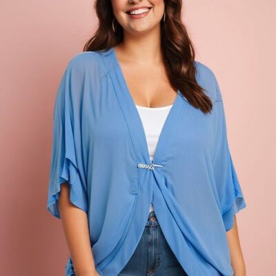 Bolero with large size clip (A545&BLUE)