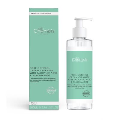 Crema limpiadora para el control de poros con ácido salicílico y niacinamida (200 ml)