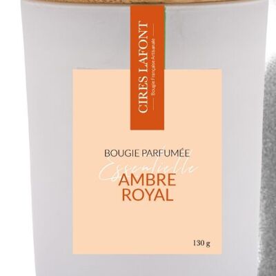 Candela vegetale profumata di Grasse 130g - Ambre Royal
