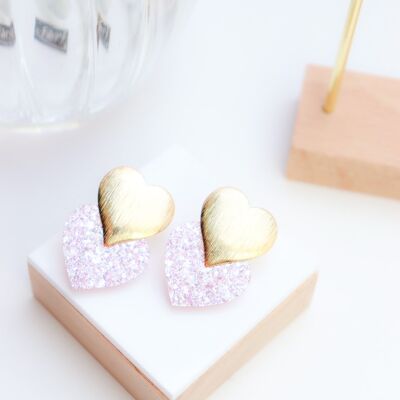 Orecchini con paillettes lilla Caroline