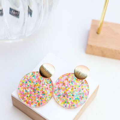 Pendientes de lentejuelas pastel Béa