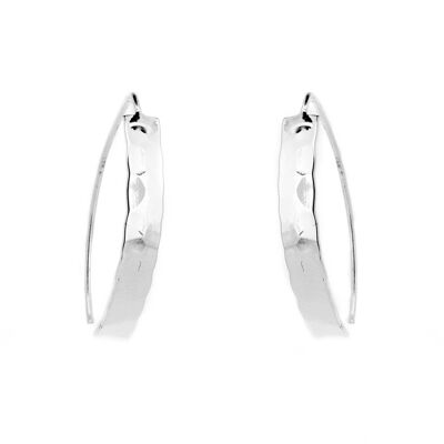 Orecchini a barra martellata in argento sterling e scatola di presentazione
