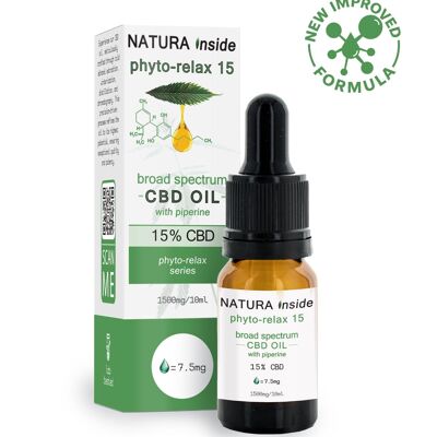 ACEITE DE CBD 15% CBD CON PIPERINA SERIE PHYTO-RELAX, 10 ml