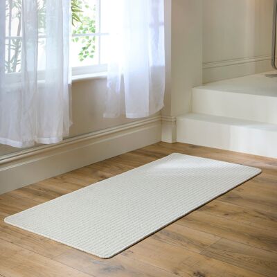 My Mat Sculptured Washable Waffle Texture Ivory