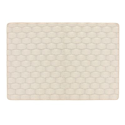 My Mat Sculptured Washable Basket Weave Ivory