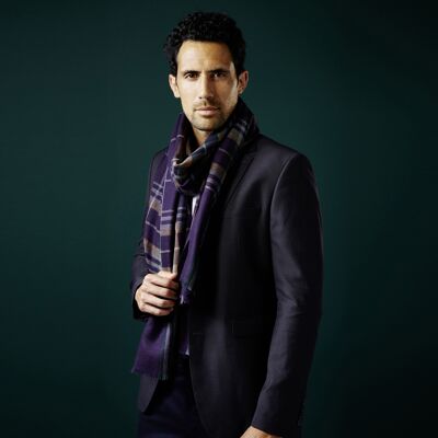 Men's checked scarf KEEM BAY