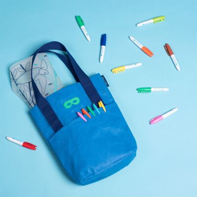 NEW!ECO-RESPONSIBLE TOTE BAG FOR CHILDREN - NAVY BLUE