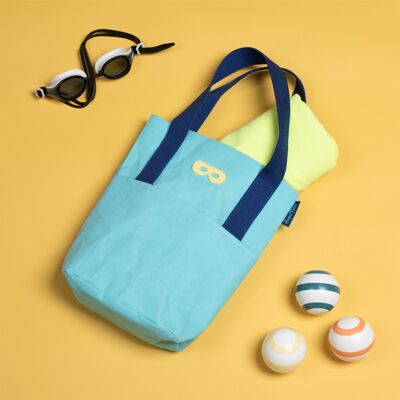 NEW!ECO-FRIENDLY CHILDREN'S TOTE BAG - TURQUOISE BLUE