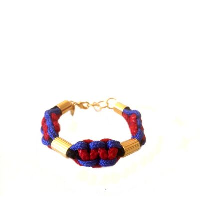 Bracelet M rouge et lilas