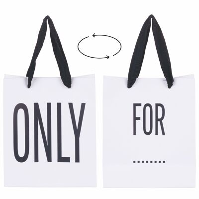 Bolsa de regalo de papel con asas de tela 16x8x19 cm, Bigismore SOLO/PARA