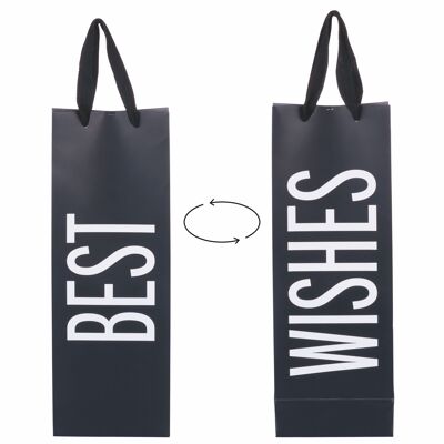 Bolsa de regalo de papel para botella de vino, Bigismore MEJORES/DESEOS