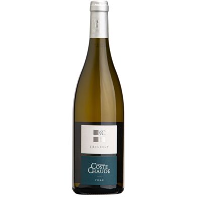 Wine vintage Trilogy 2019 AOC Côtes du Rhône Village Visan Blanc ORGANIC