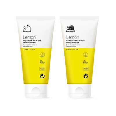 Manteca de rescate Skin Superfood Lemon Superfood Rescue Butter de 60 ml, paquete de ahorro doble