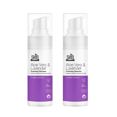 Skin Superfood Aloe Vera & Lavendar Foaming Cleanser 150ml Twin Value Savings Pack