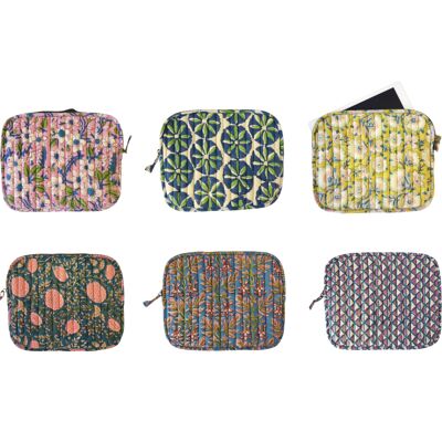6 Housses pour tablette en coton imprimé - Set N°1