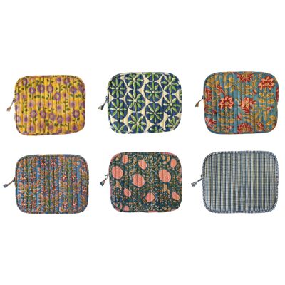 6 Housses pour tablette en coton imprimé - Set N°2