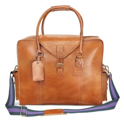 Markham Leather Travel Bag TAN