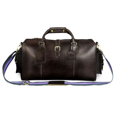 Drake Leather Travel Bag CHNUT