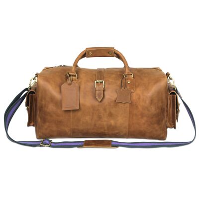 Drake Leather Travel Bag TAN