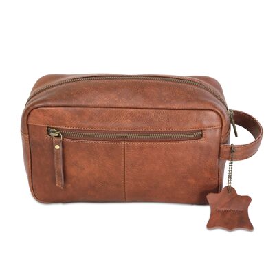 Stanley Leather Wash Bag COG