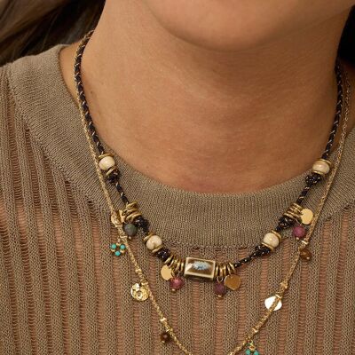Collana Edmond - ceramica e pietra naturale