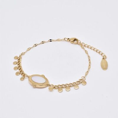 Pulsera de nácar de acero inoxidable - BR110314