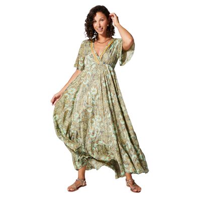 LONG SUMMER DRESS WITH 3/4 SLEEVES MAXIPA2012G