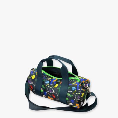 Bolso de fin de semana mediano reciclado DINOSAUR Roar