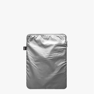 Funda para portátil plateada METÁLICA