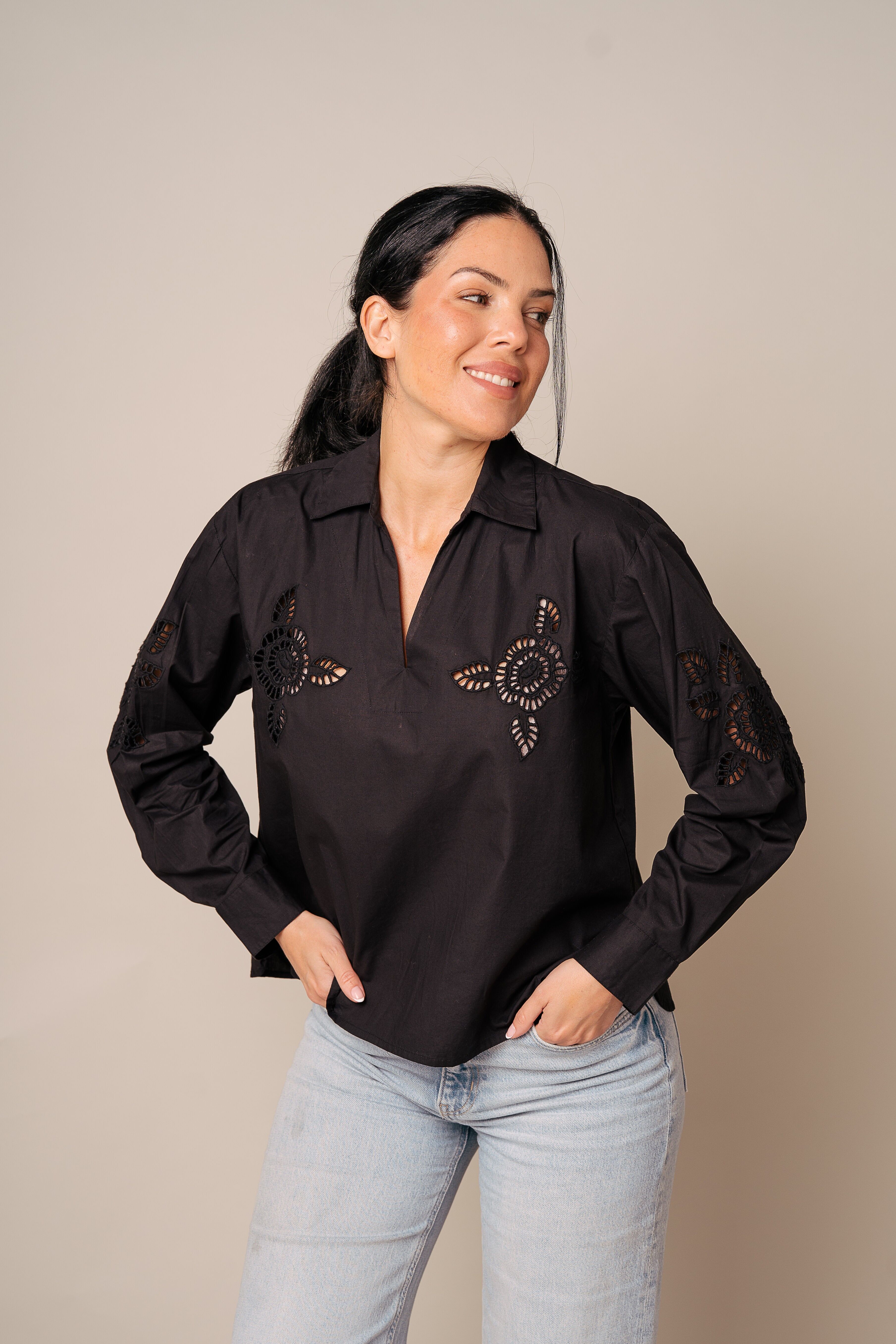 Chemisier noir classique