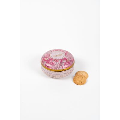 Biscuits sablés pépites d'abricot  - boite métal ronde "Écrin trésor" 175 g
